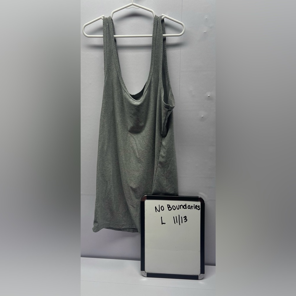 No Boundaries Heather Gray Tank Top